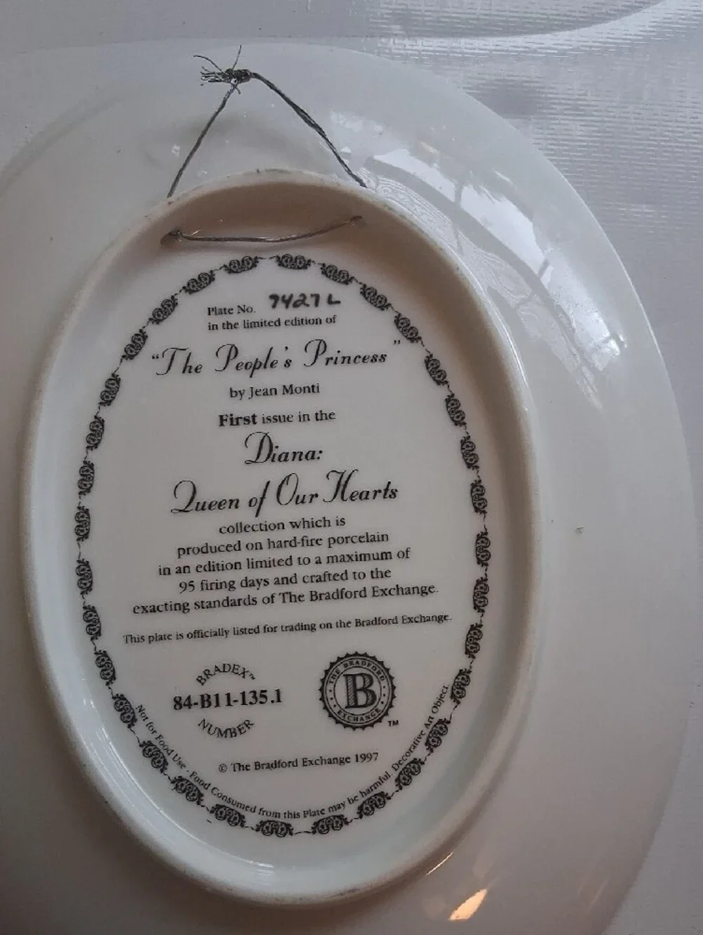 Collector's Decorative Porcelain Plate in Soft Pink Cream